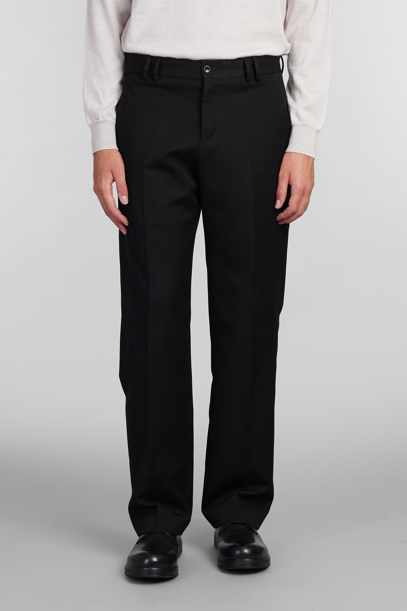 PT Torino Pants In Black Cotton