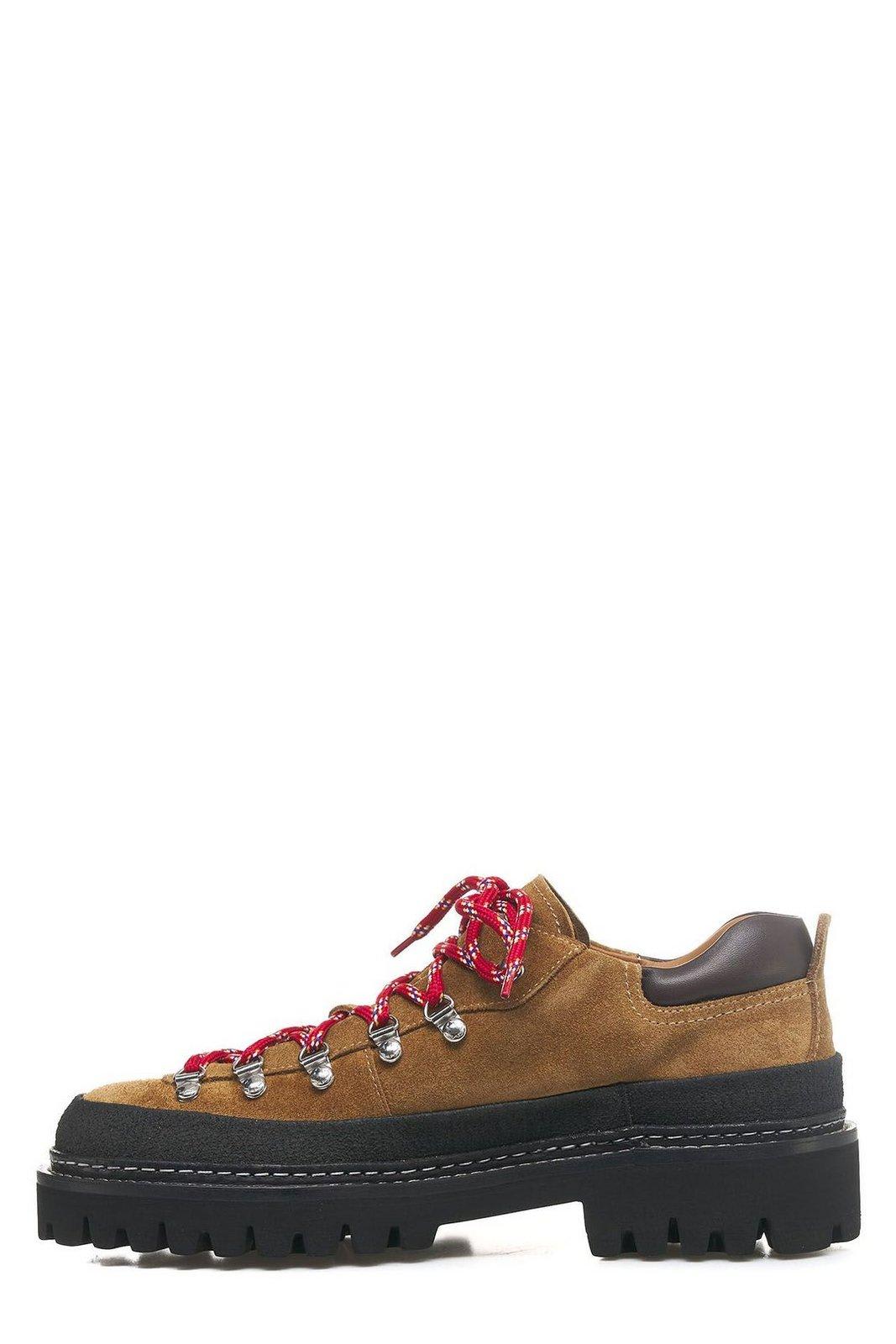 Shop Dsquared2 Logo Embossed Lace-up Sneakers In Camel