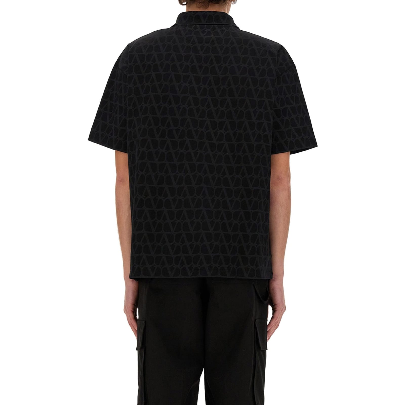 Shop Valentino Garavani Toile Iconographe Polos In Black