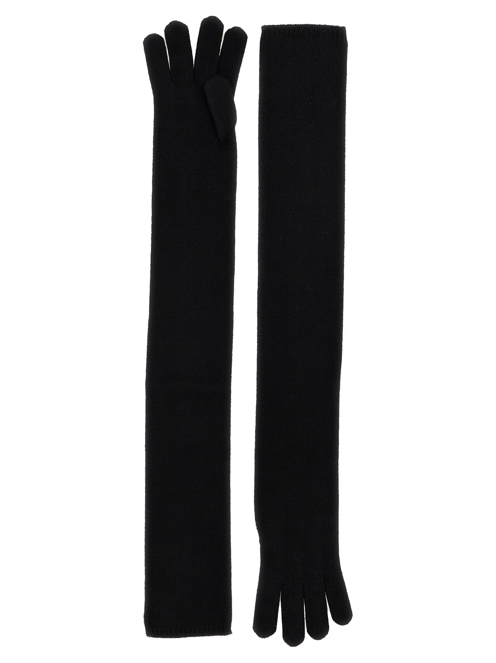 Max Mara Timor Gloves Black In Black