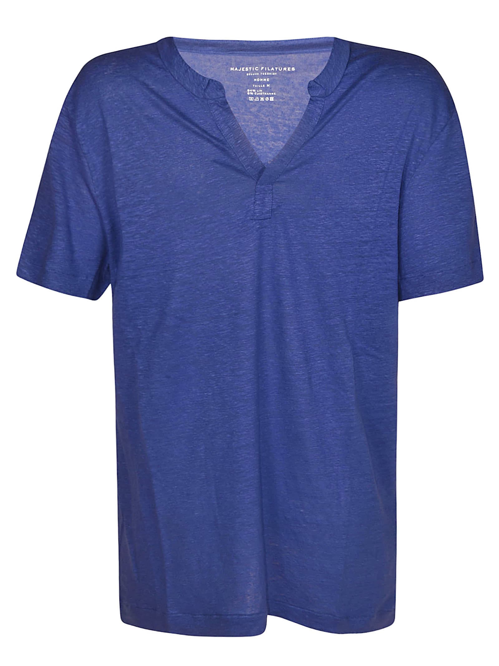 Shop Majestic Fitted Classic T-shirt In Klein