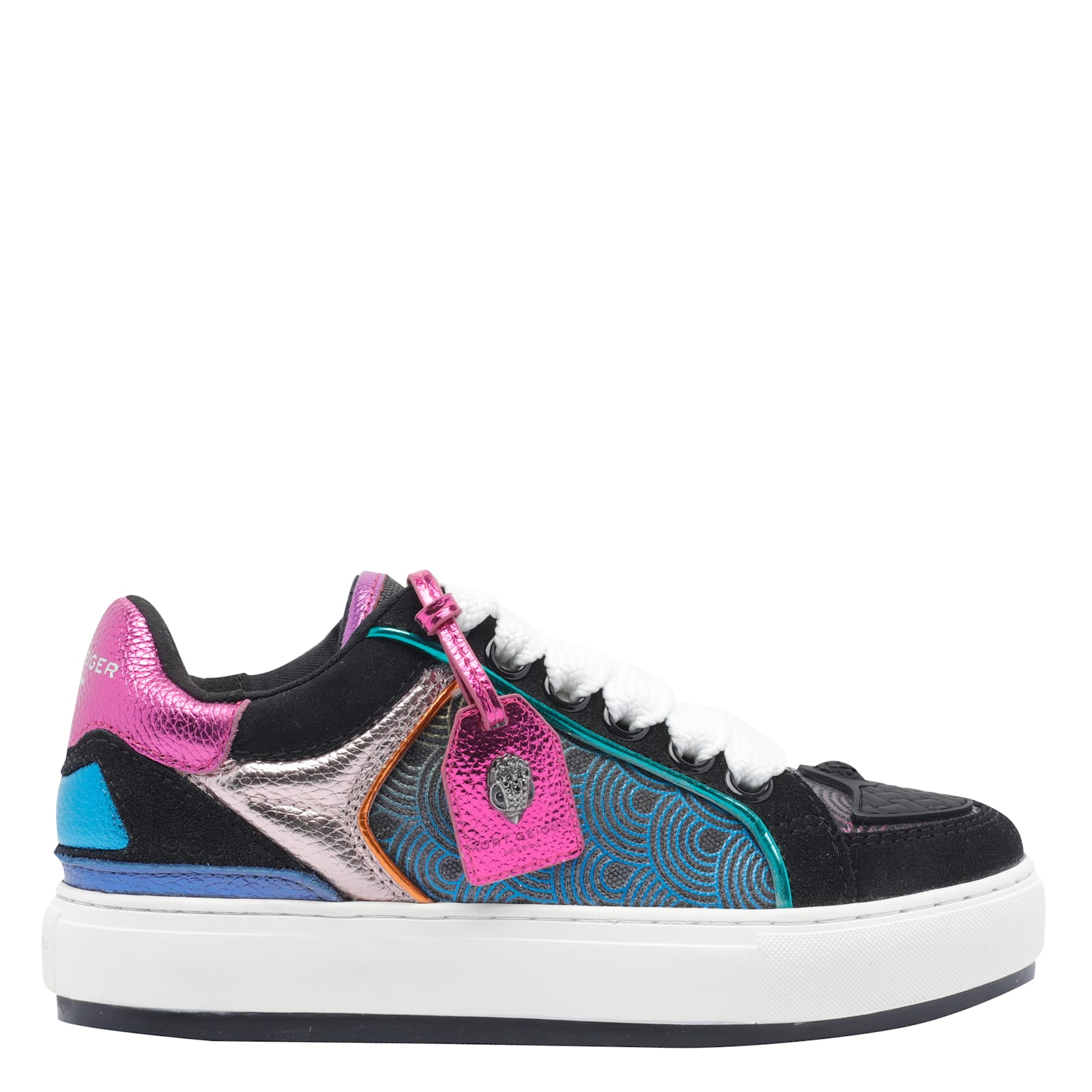 Kurt Geiger Southbank Tag Panelled Low-top Sneakers In Multi