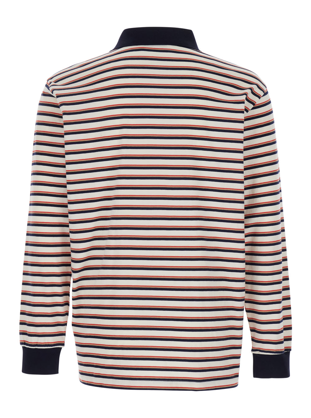 Dunst Multicolor Polo Shirt With All-over Striped Motif And Logo Embroidered On The Front In Cotton Man In Multicolor