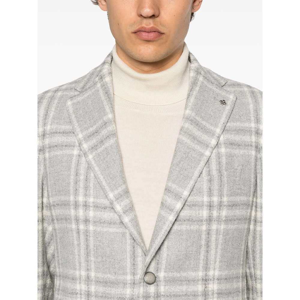 Tagliatore Single-breasted Blazer In Gray