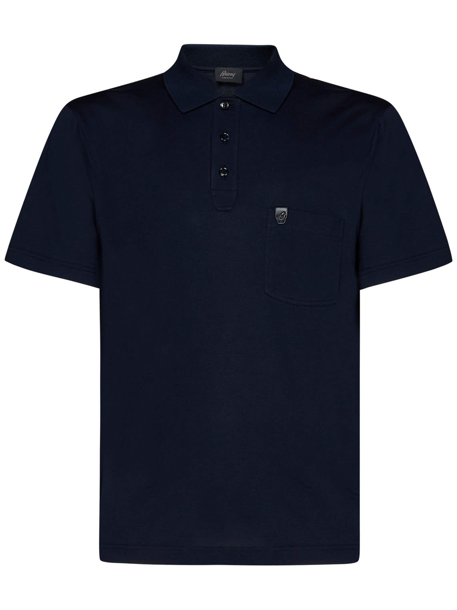 Shop Brioni Polo Shirt In Blue