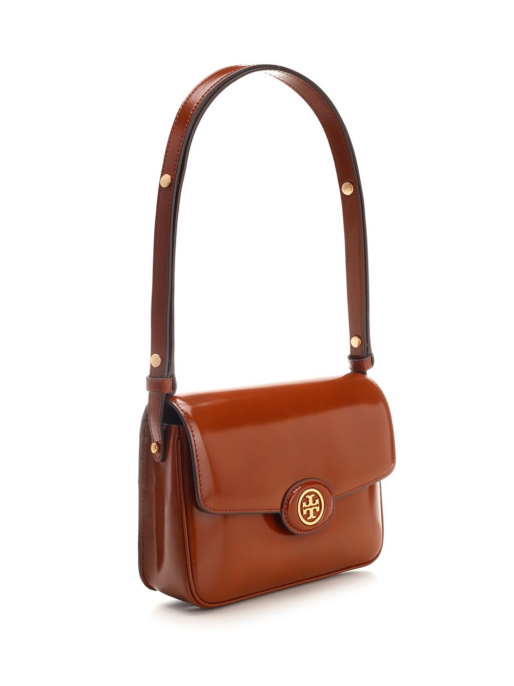 Shop Tory Burch Robinson Shoulder Bag In Brown