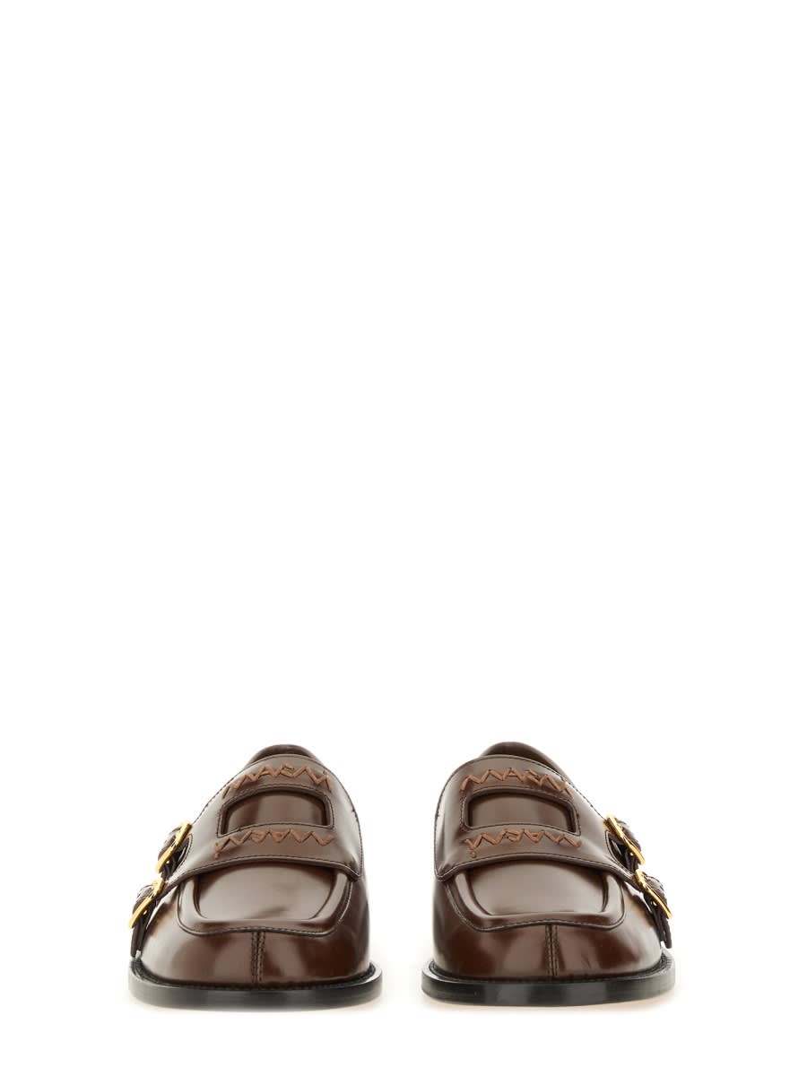 Marni 20mm Leather Loafers In Brown
