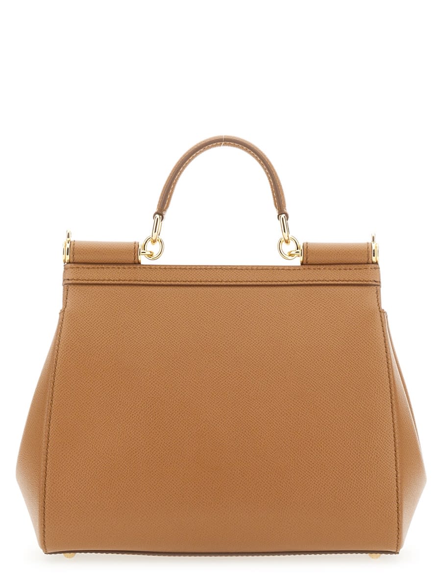 Shop Dolce & Gabbana Large Sicily Bag In Beige