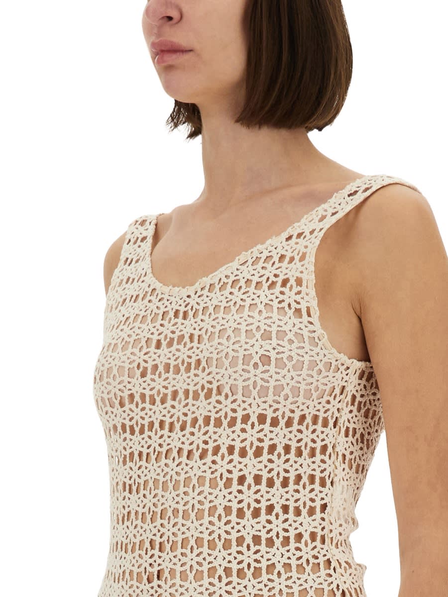 Alysi Macramé Bodysuit In White