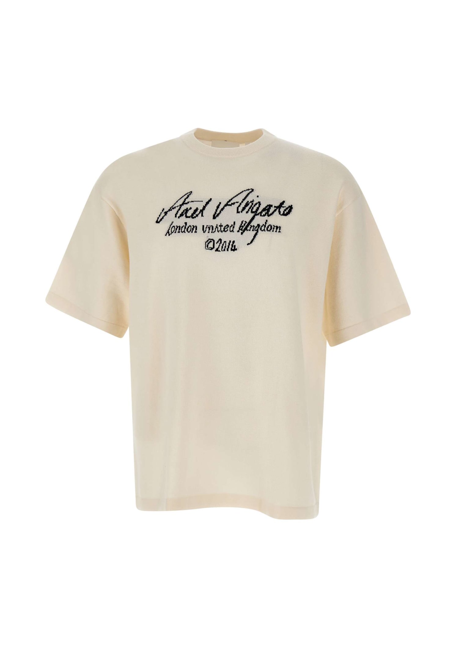 Shop Axel Arigato Cotton And Wool T-shirt In White