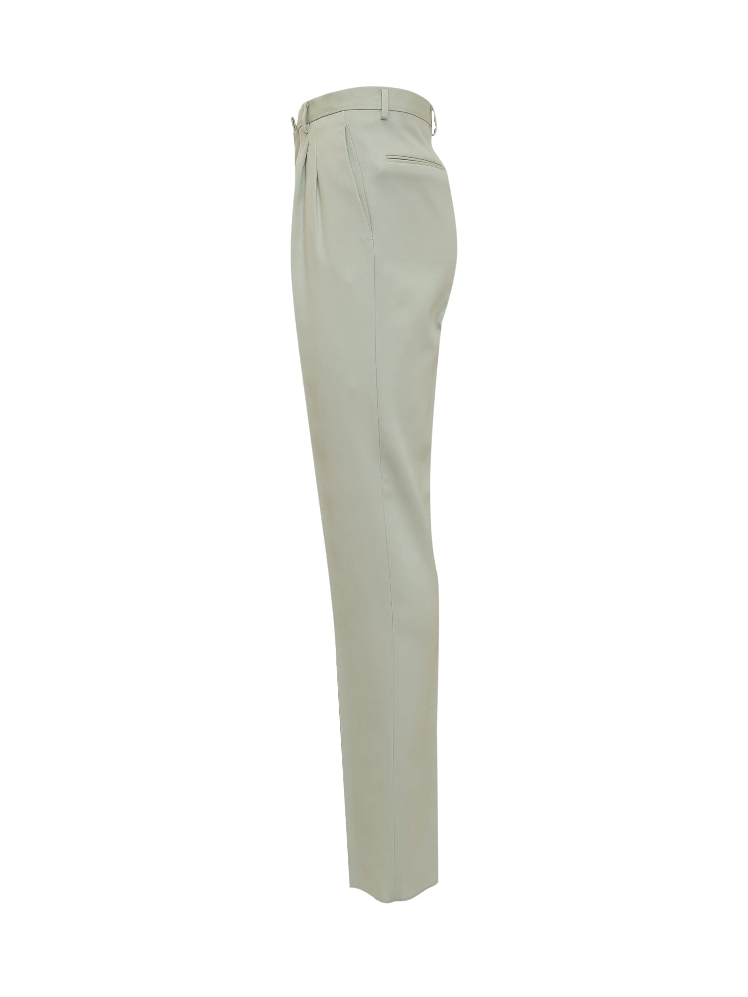Shop Lanvin New Straight Trousers In Sage