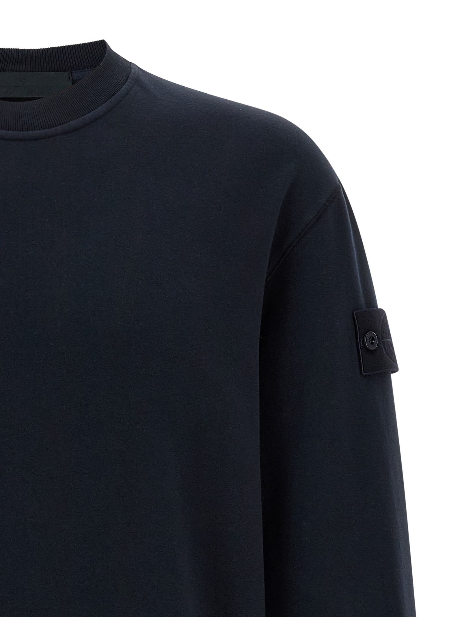 Stone Island Logo Badge Sweatshirt In Animal Print