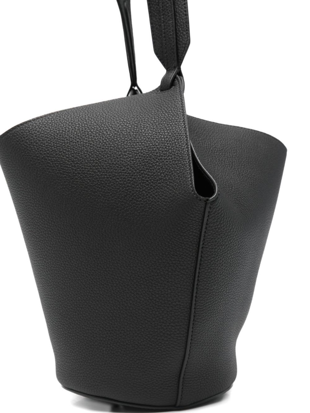 Khaite Lotus Chain Detailed Mini Tote Bag In Black