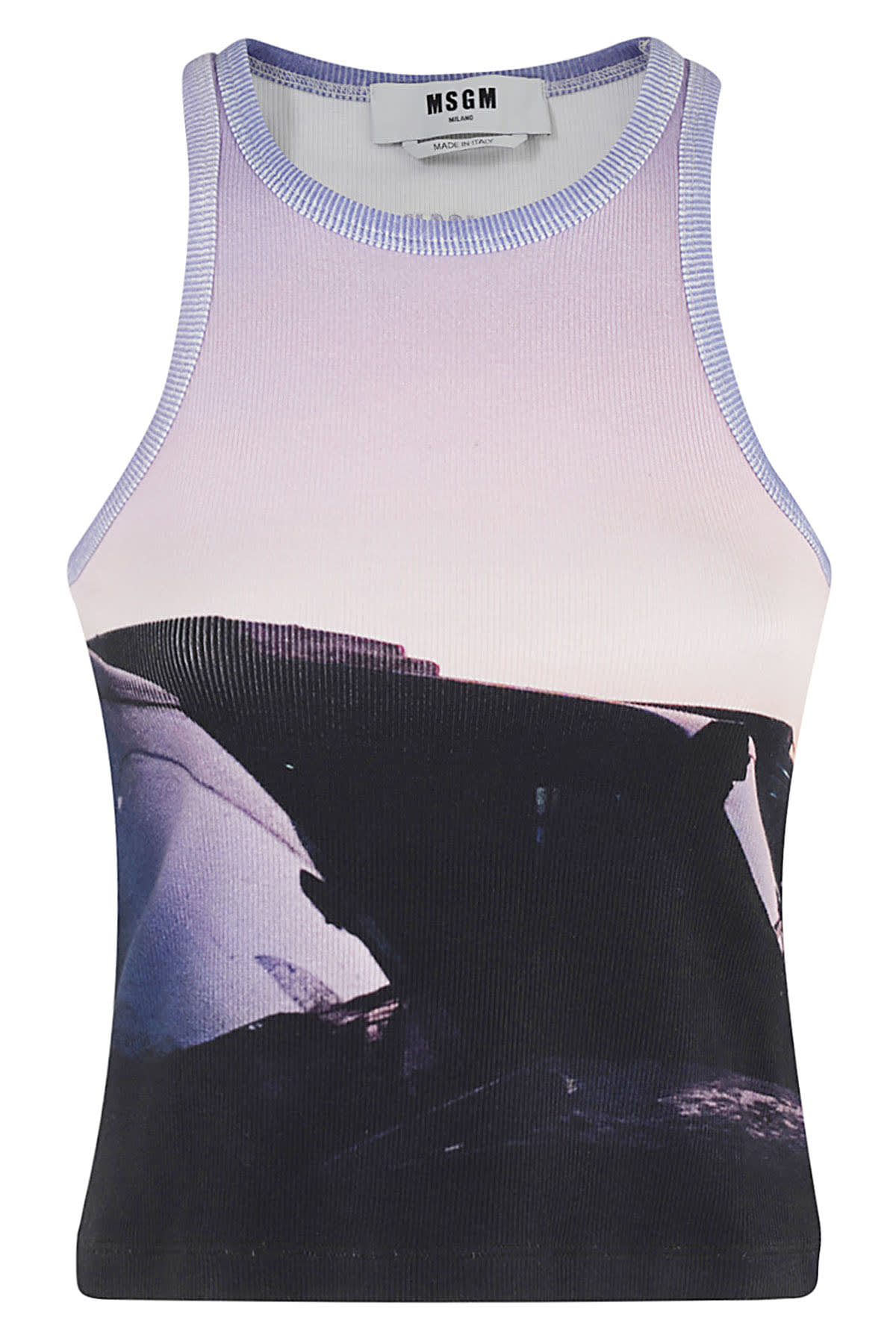 Ribbed Tank Top With Print