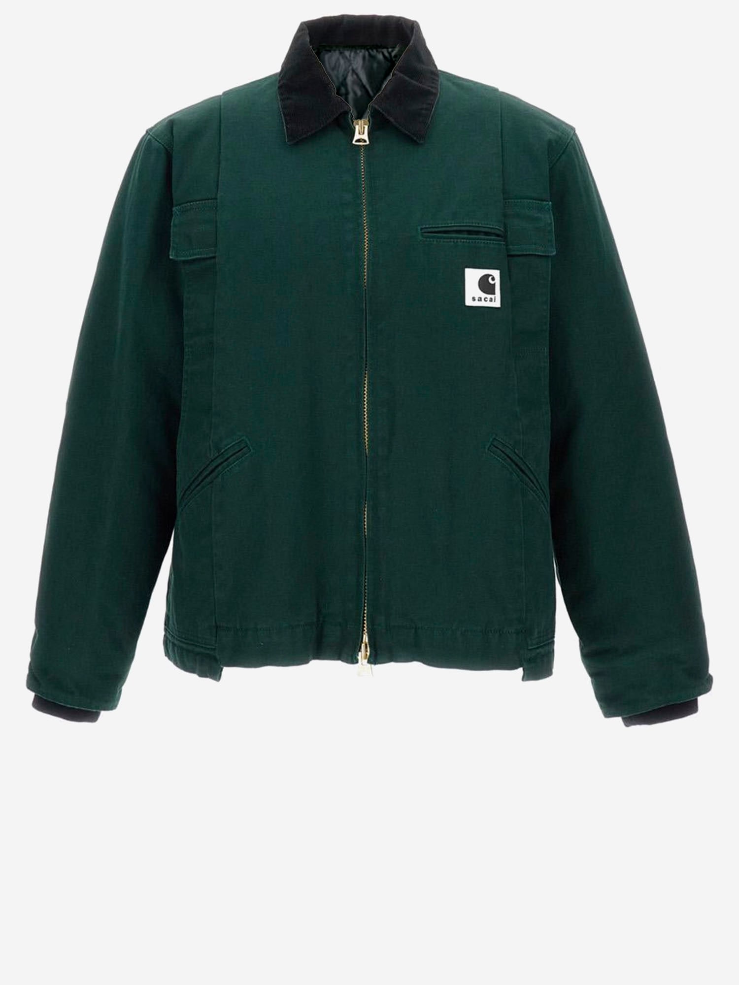 Sacai X Carhartt Wip Utility Jacket In Green