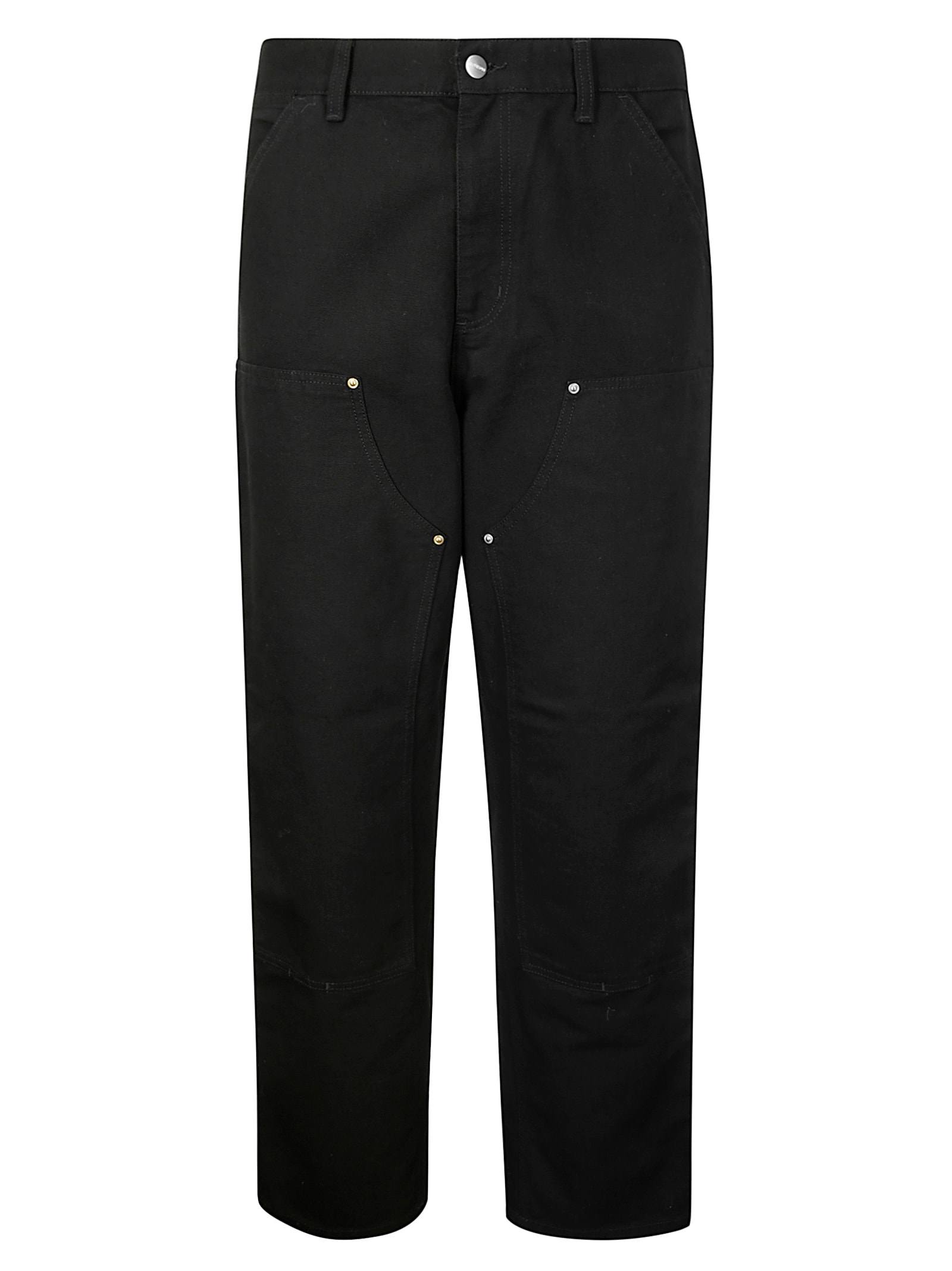 Shop Carhartt Double Knee Pant Dearborn In Black Rinsed