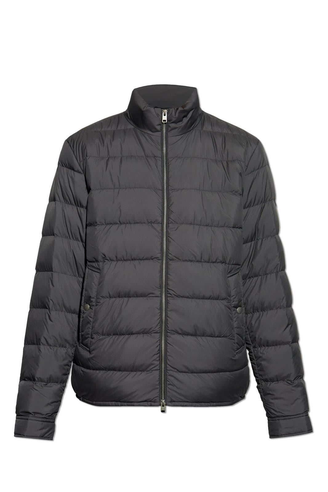 Shop Woolrich Zip-up Quilted Jacket In Black