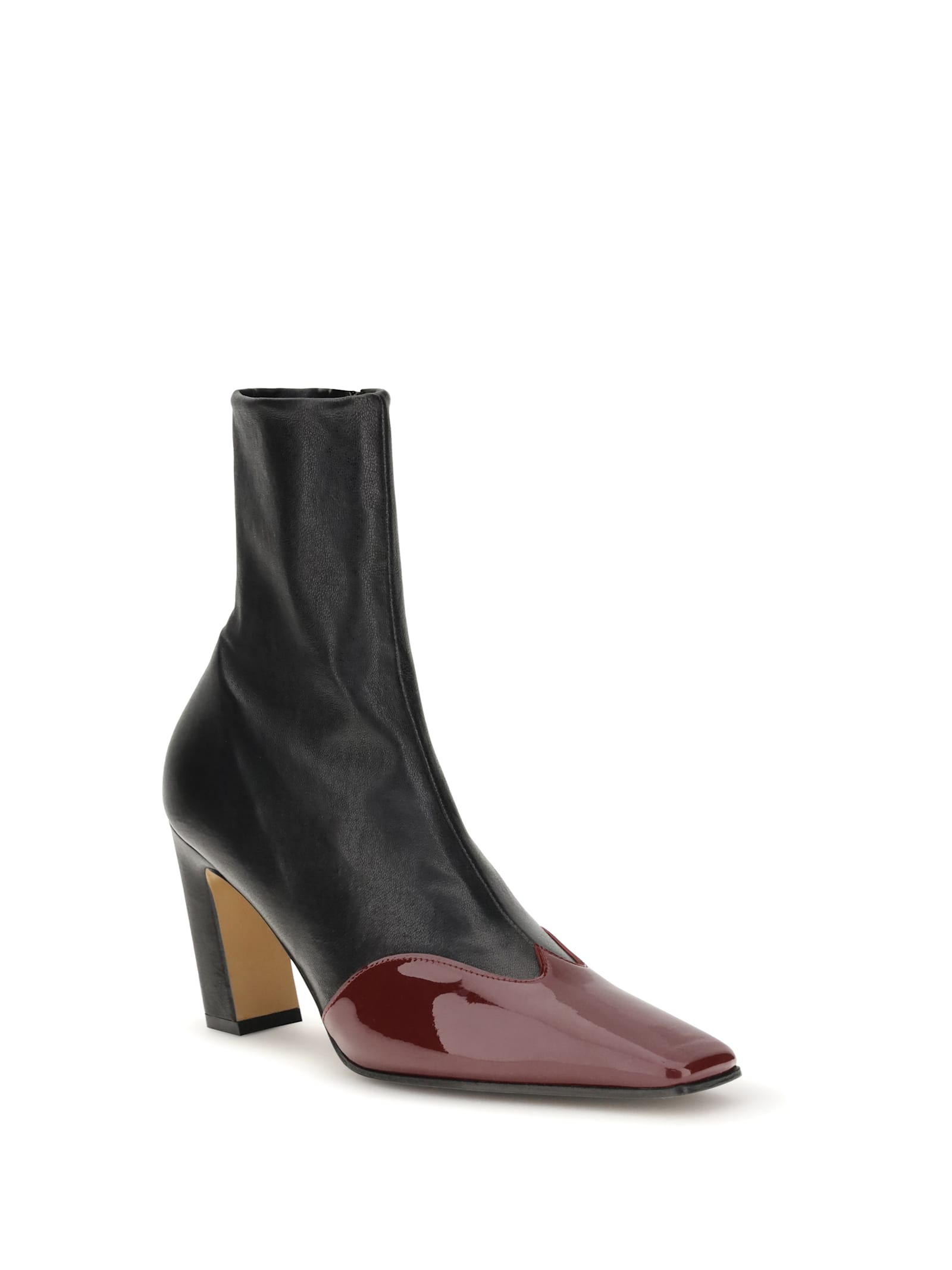 Khaite Nevada 85 Leather Ankle Boots In Black