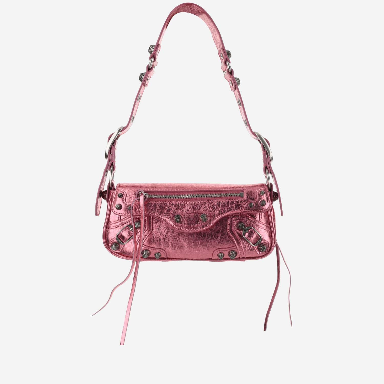 Shop Balenciaga Le Cagole Xs Leather Shoulder Bag In Pink