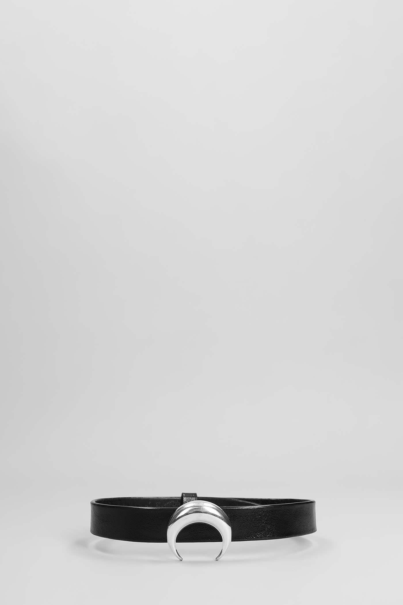 Marine Serre In Black Leather In Black