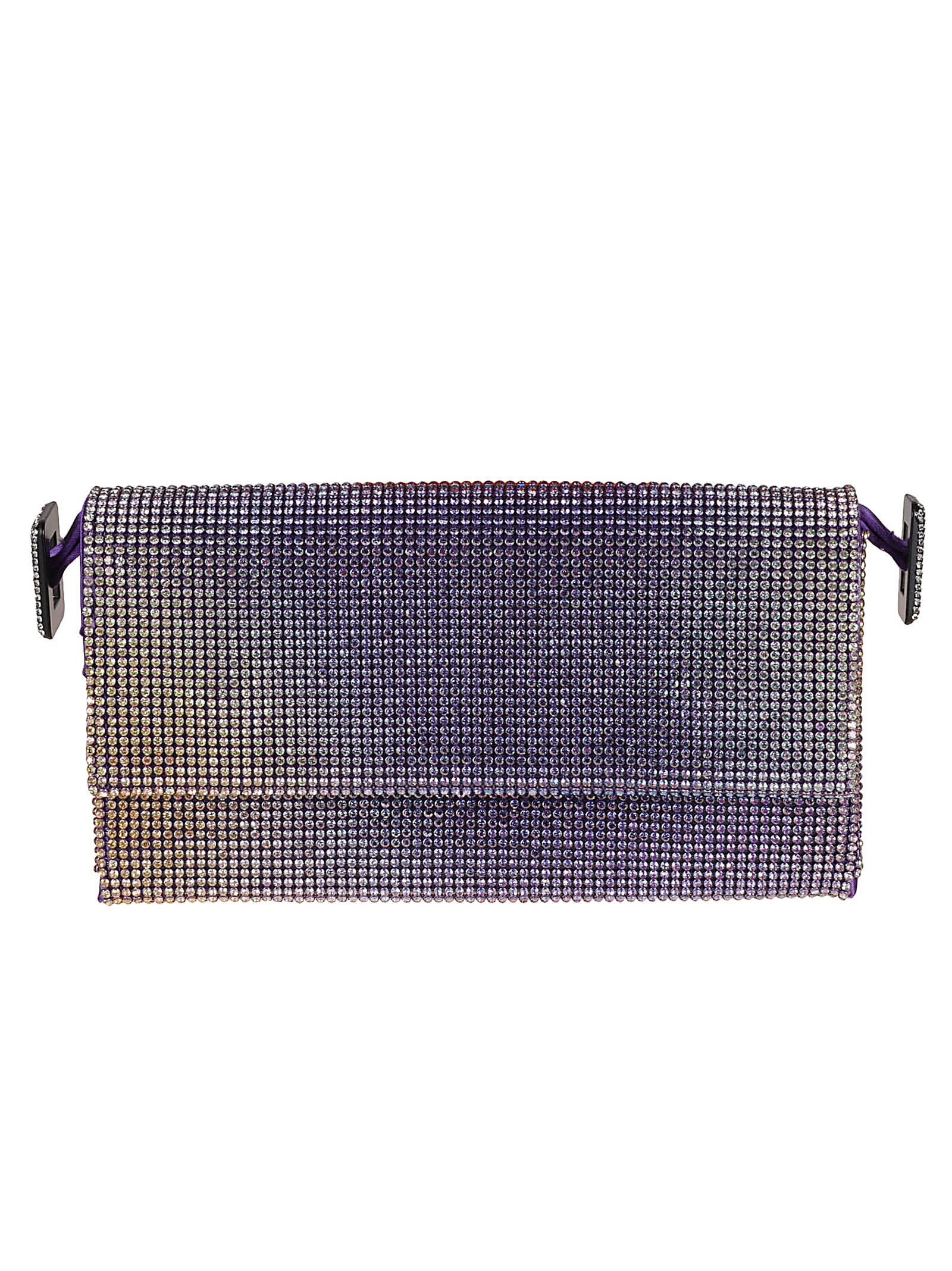 Shop Benedetta Bruzziches Embellished All-over Flap Shoulder Bag In The Living Daylight