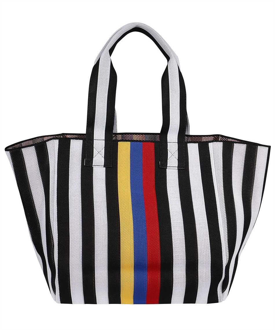 Weekend Max Mara Striped Tote Bag In White