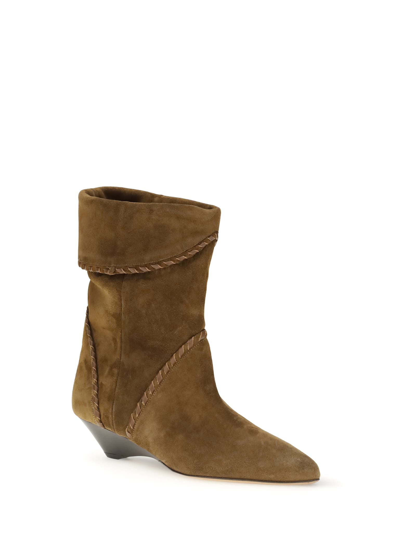 Isabel Marant Edoa-gb Ankle Texan Boot Boots Black In Brown