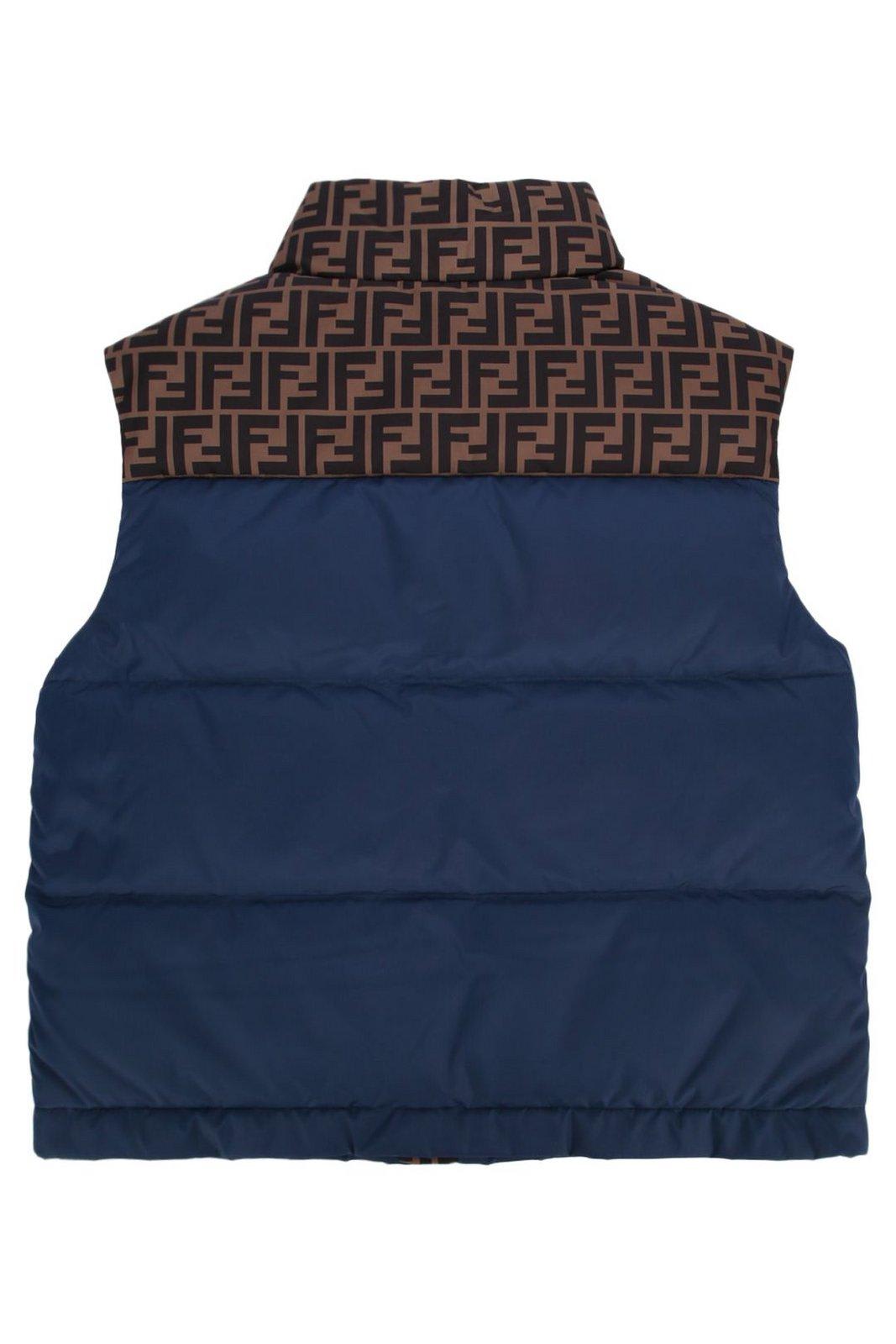 Fendi Kids Ff Logo Detailed Padded Gilet