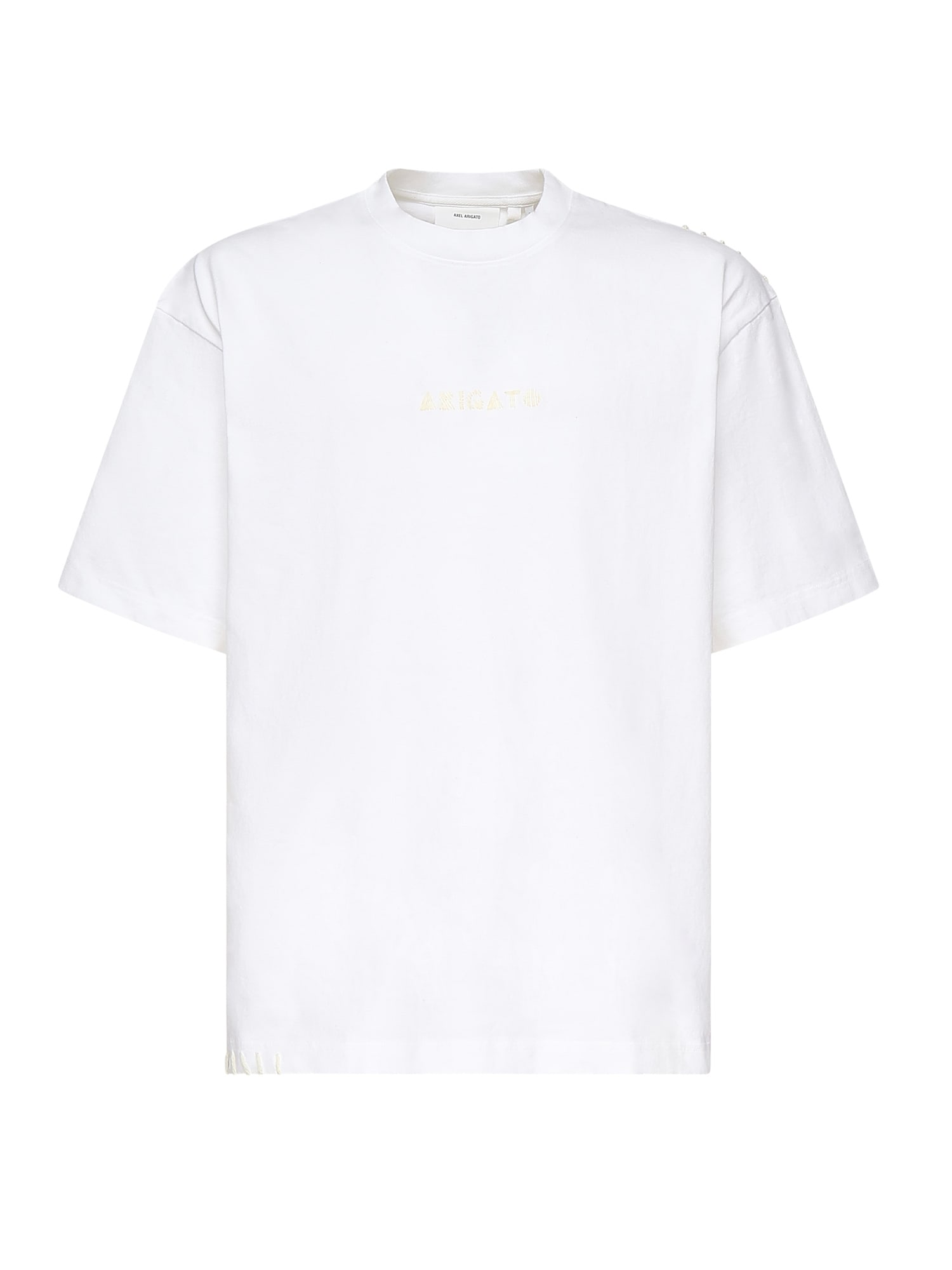 Axel Arigato T-shirt With Logo Embroidery In White