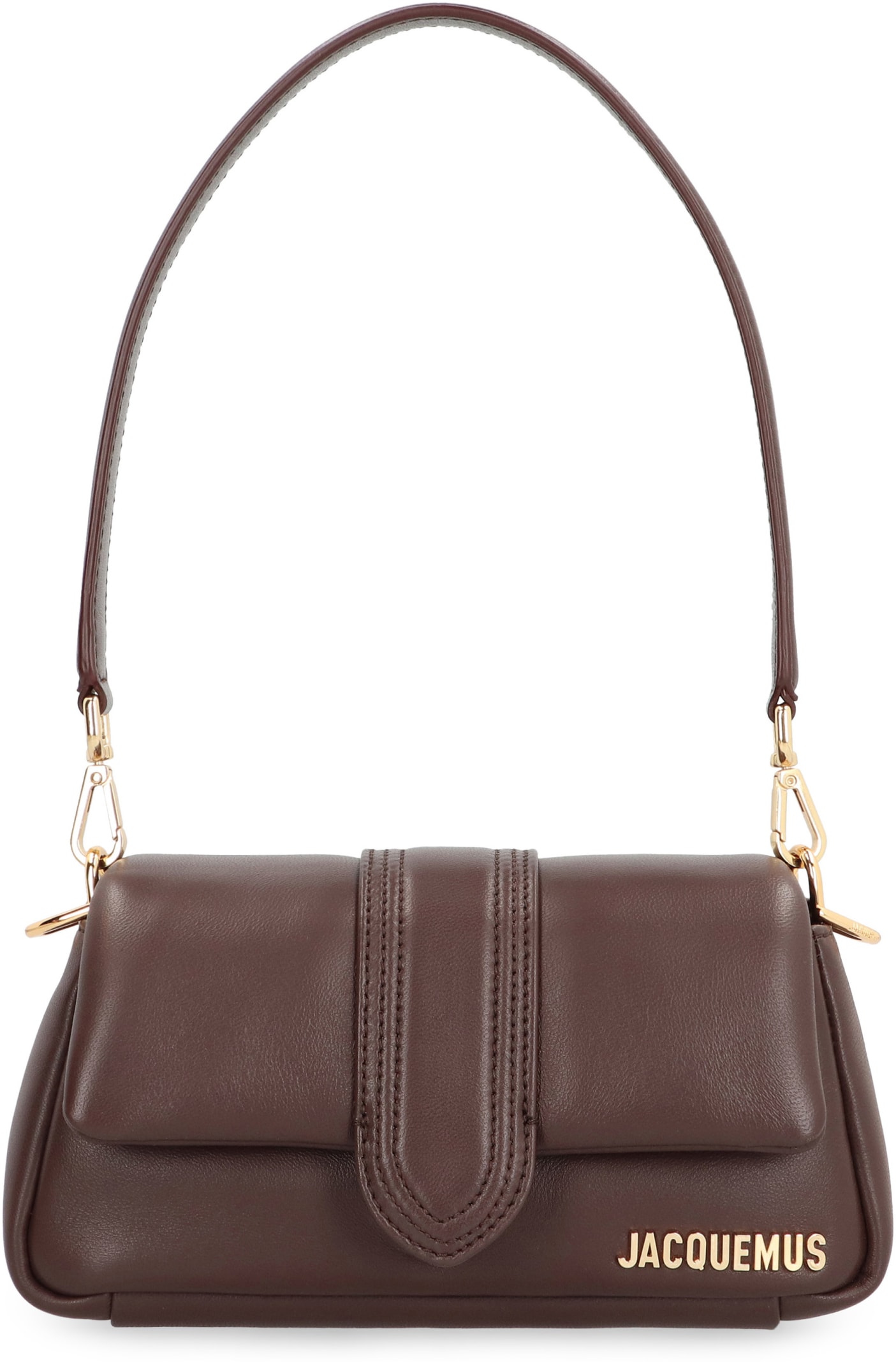 Shop Jacquemus Le Petit Bambimou Leather Mini Bag In 855 Medium Brown