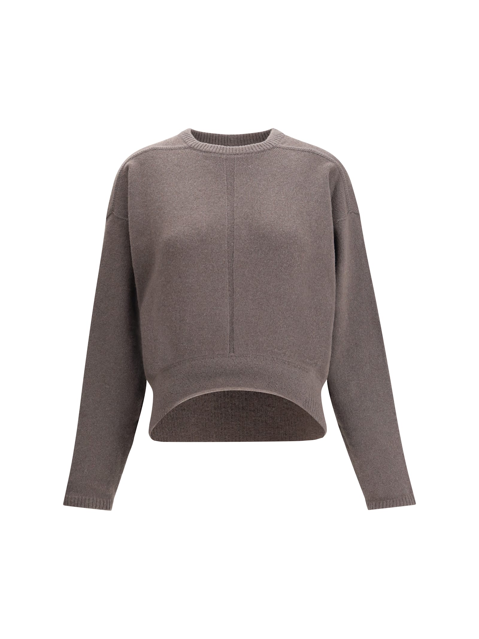Rick Owens Concordians Round Neck Sweater In Gray