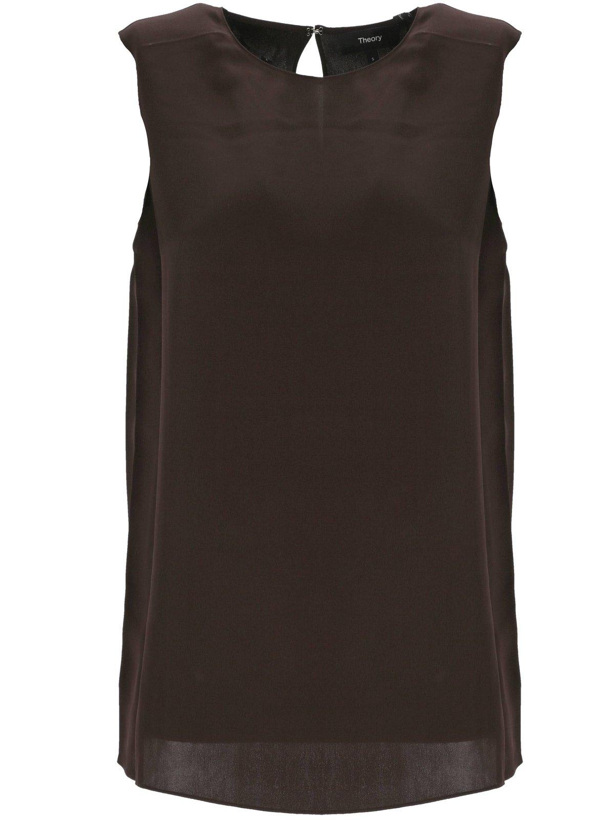 THEORY CREWNECK SLEEVELESS TOP 