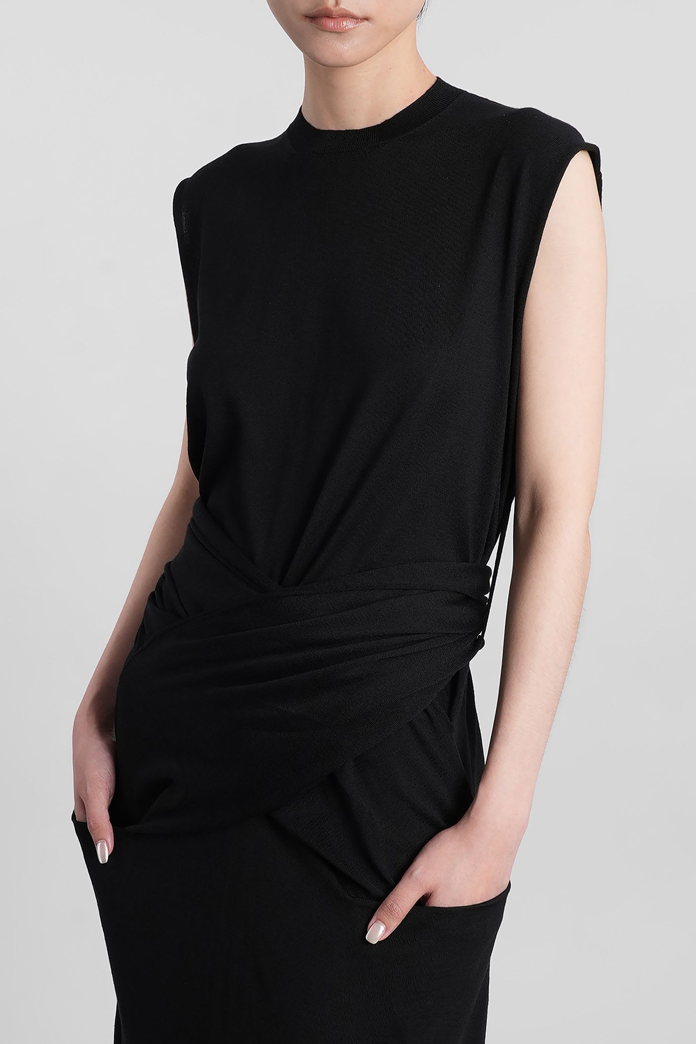 Jil Sander In Black Wool In Black