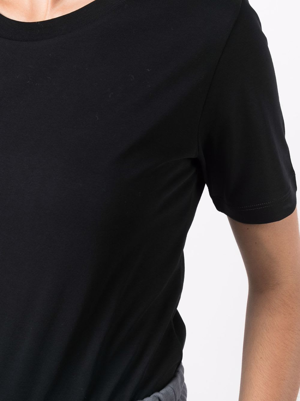 Emporio Armani Logo Cotton T-shirt In Black