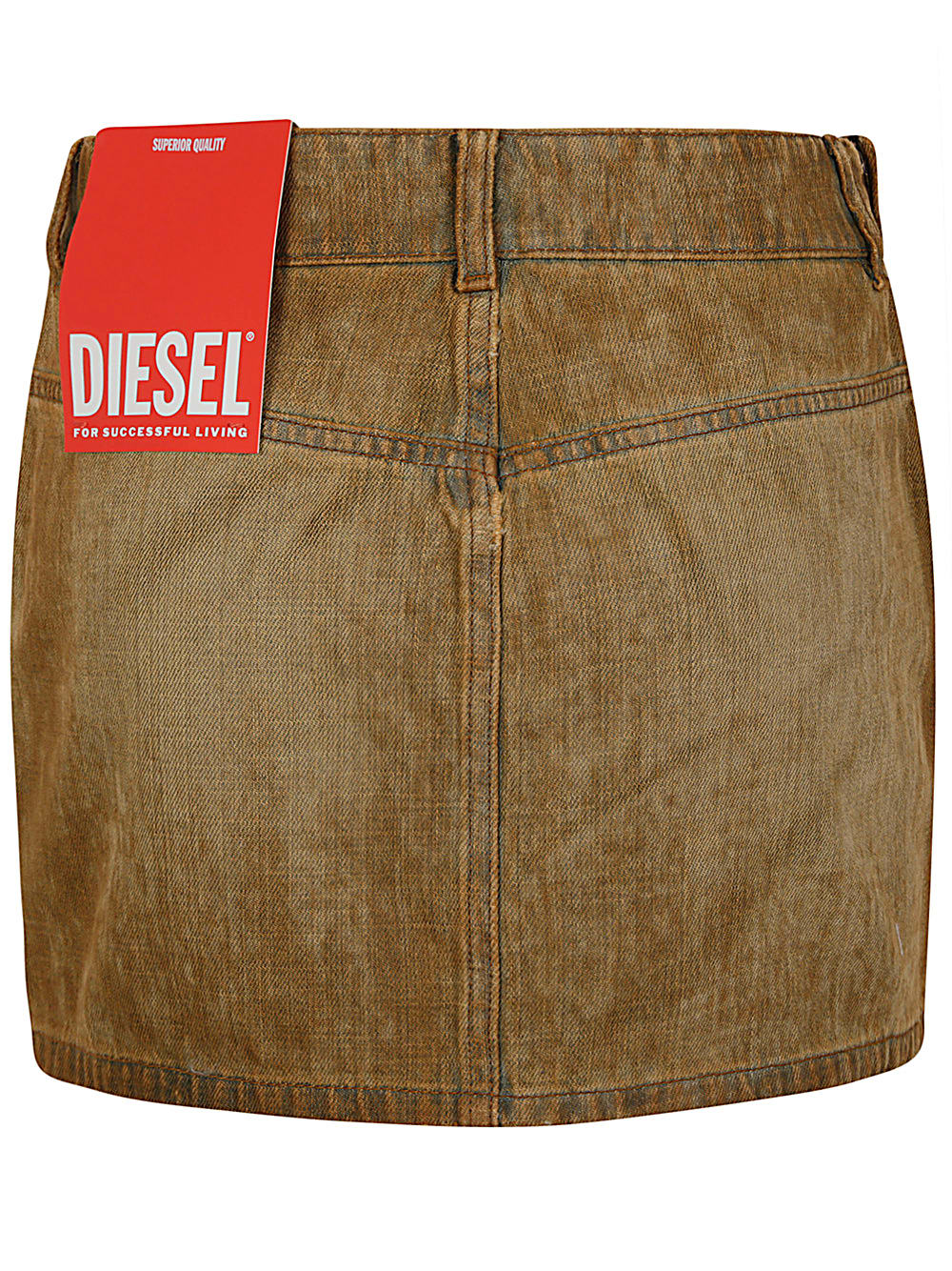 Shop Diesel De-ron-fsf Skirt In Sand