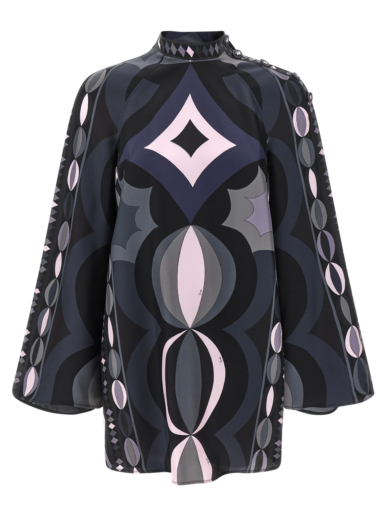 Pucci Patterned Dress Dresses Multicolor In Multi