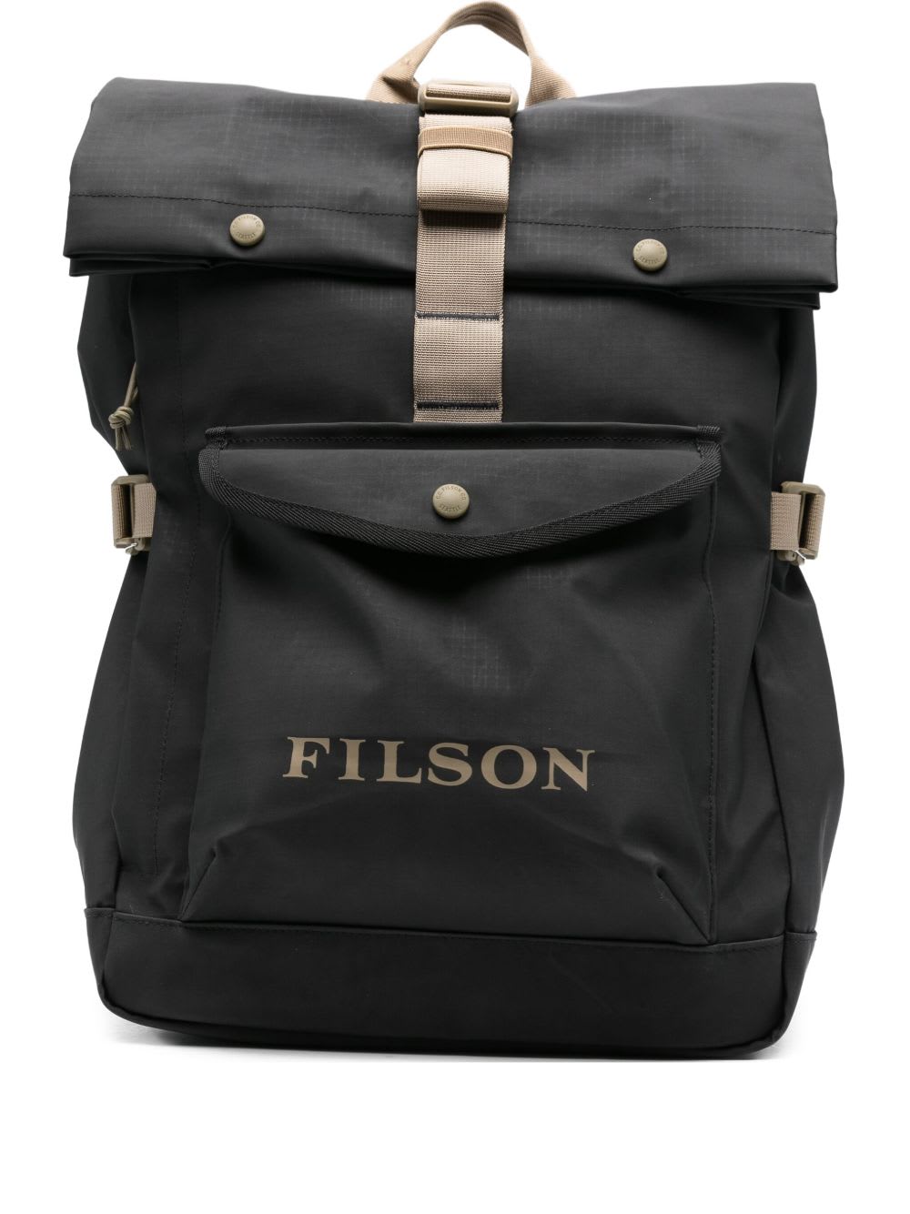 Filson Scout Roll-top Buckle Backpack In Black