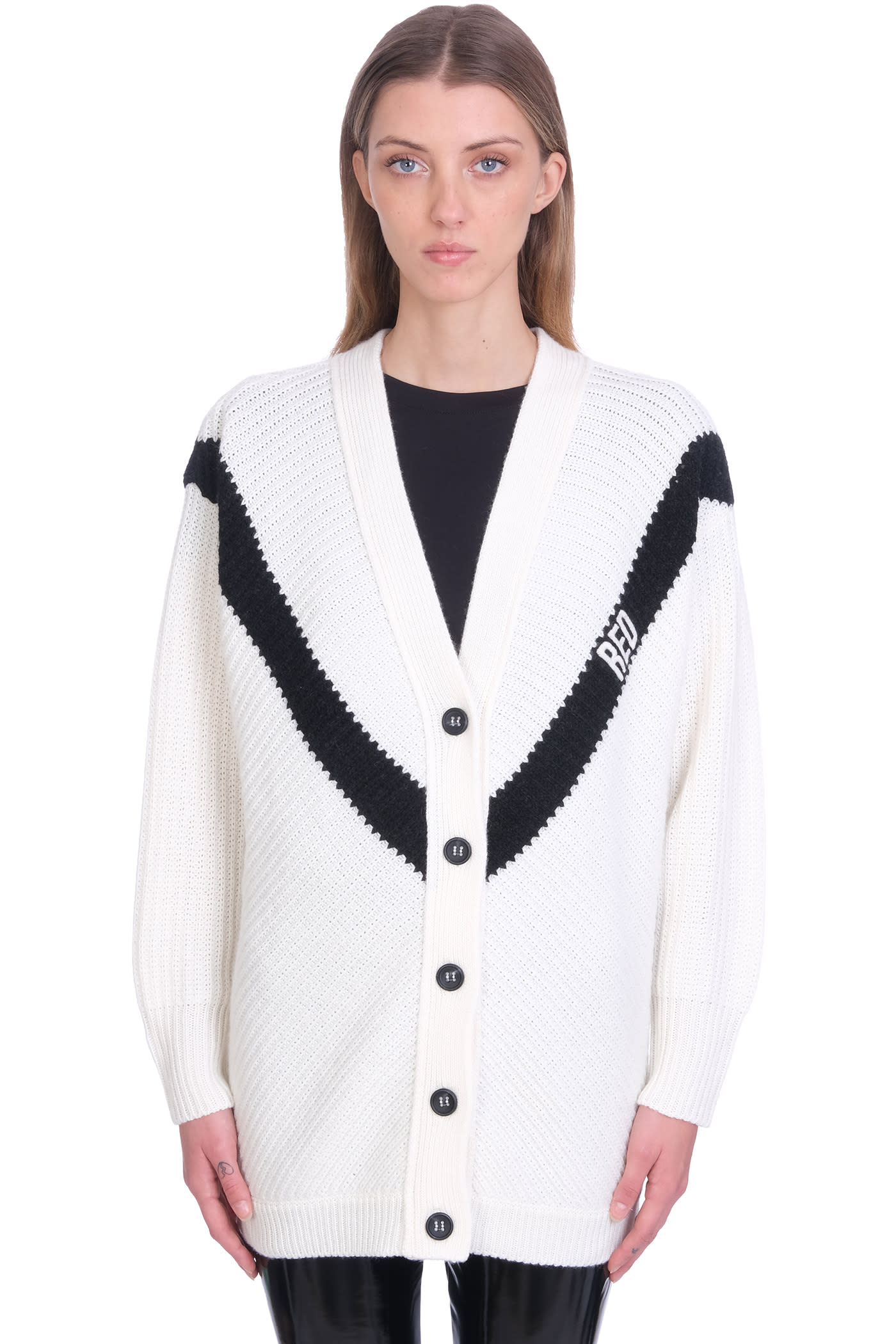 RED Valentino Cardigan In White Polyester