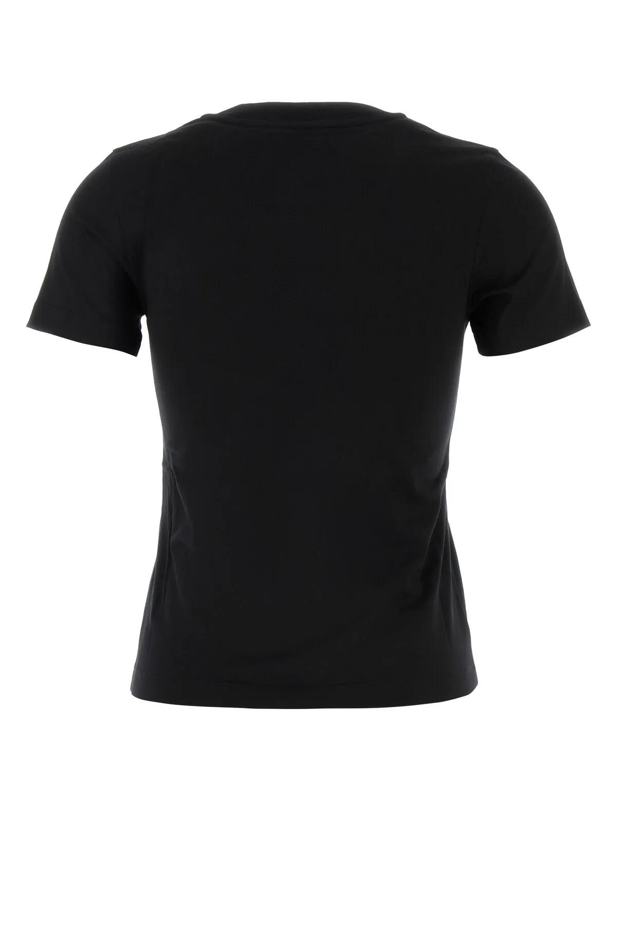 Shop Moncler Black Cotton T-shirt