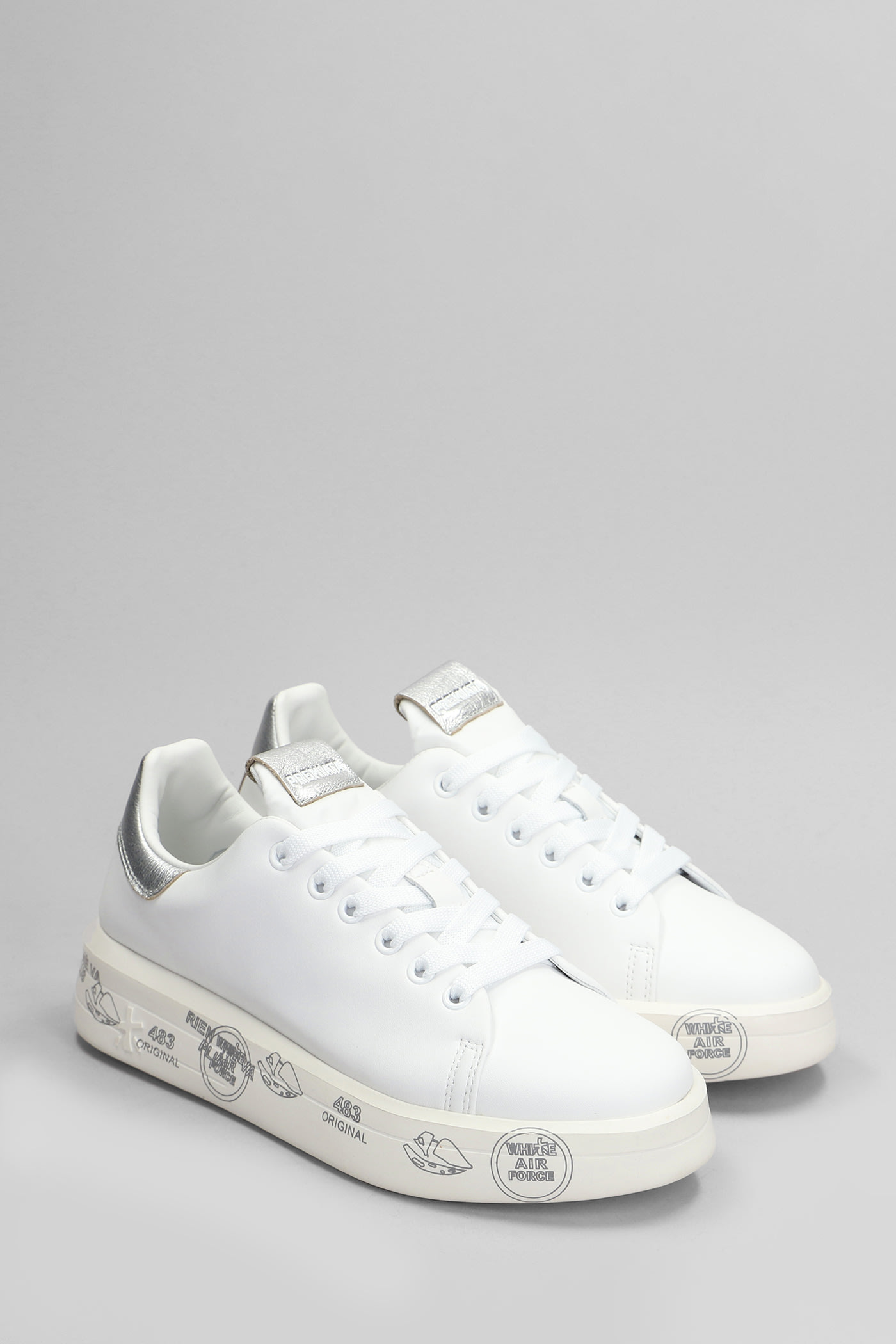 Shop Premiata Belle Sneakers In White Leather