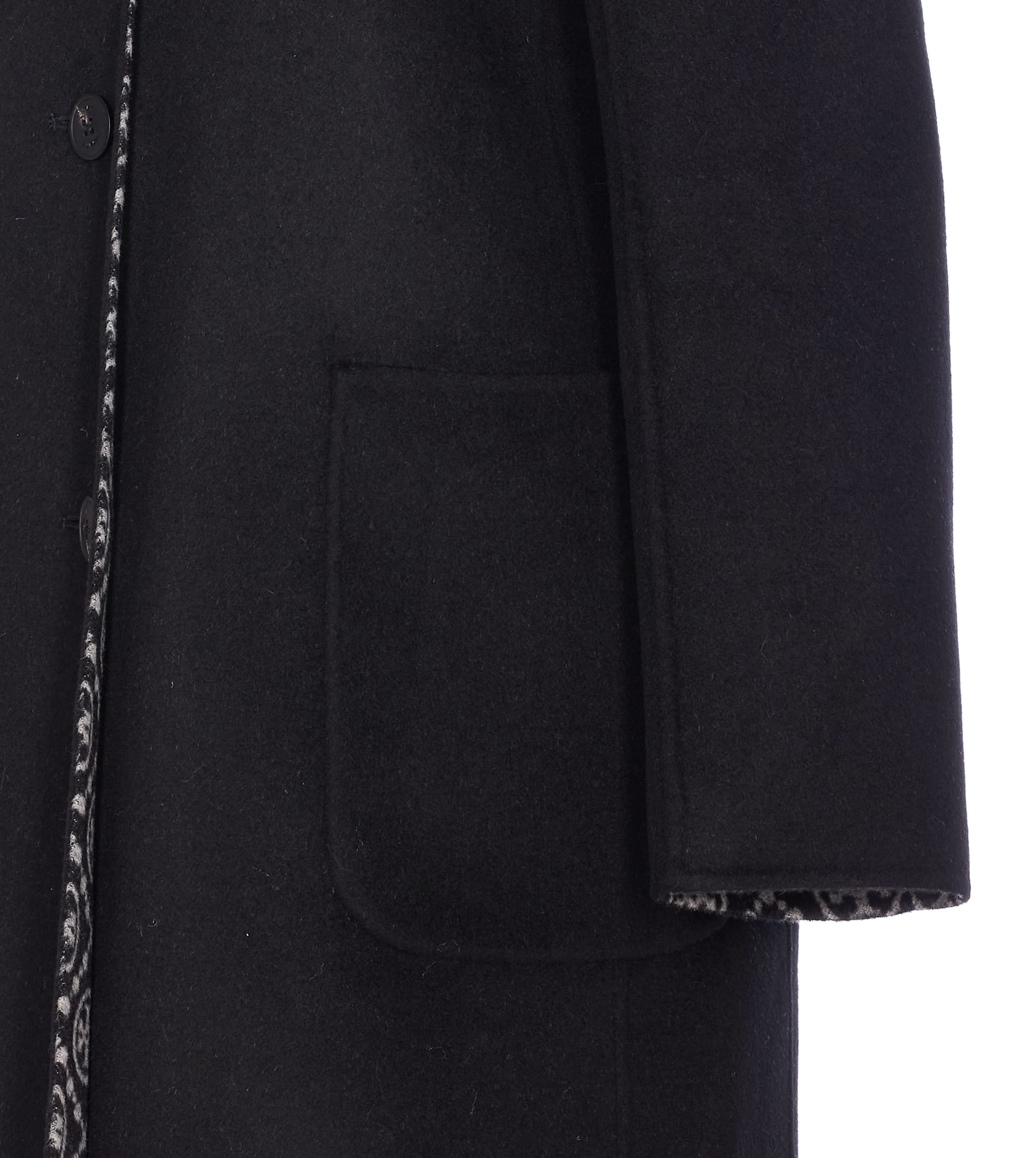 Tory Burch Jacquard T-monogram Coat In Black
