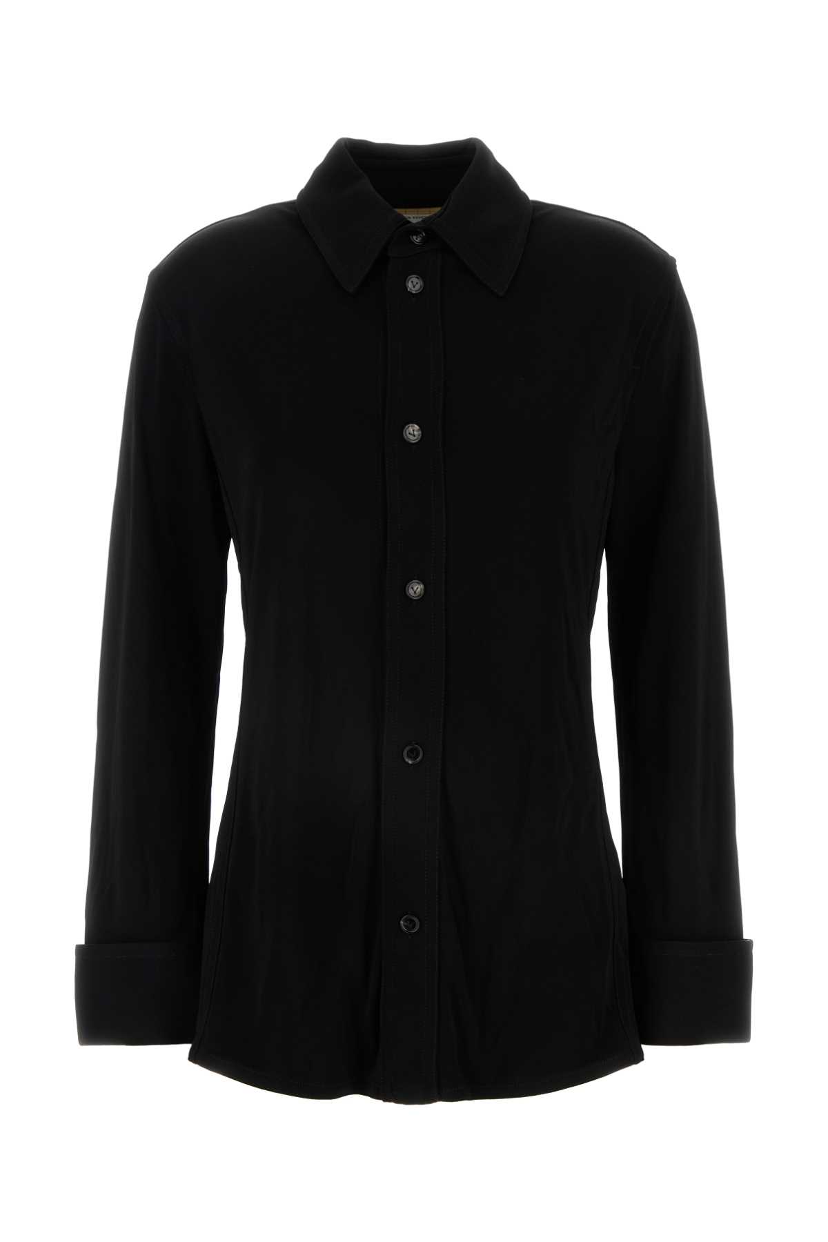 Shop Bottega Veneta Black Jersey Shirt