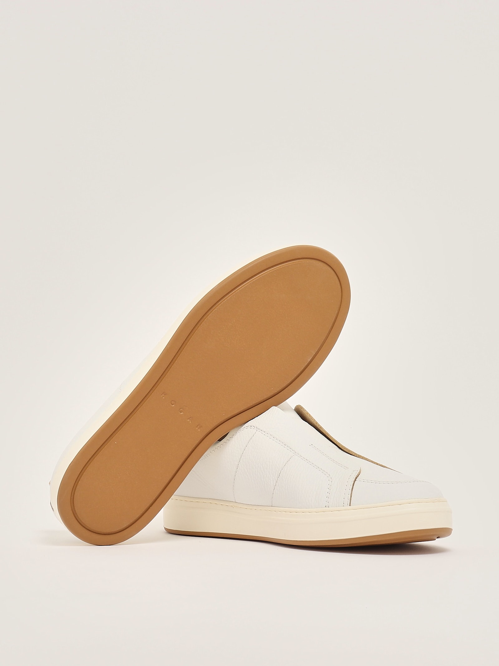 Hogan White Slip On Sneakers In White