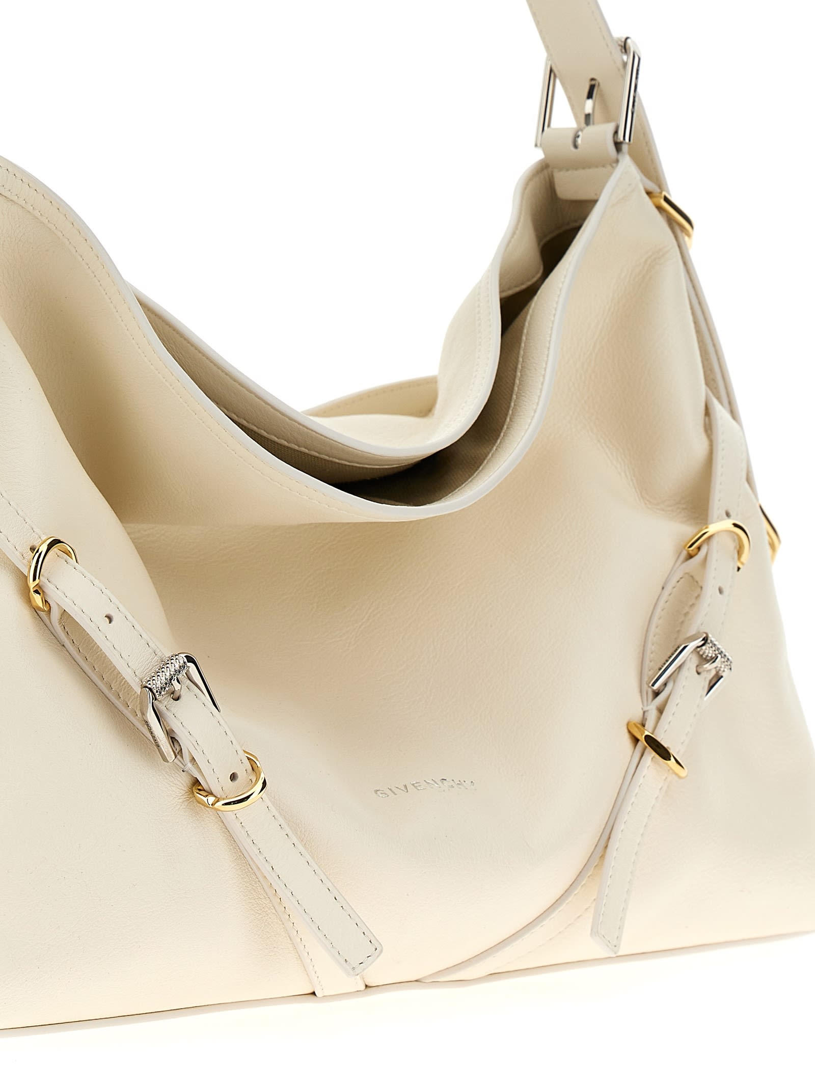 Shop Givenchy Voyou Medium Shoulder Bag In White