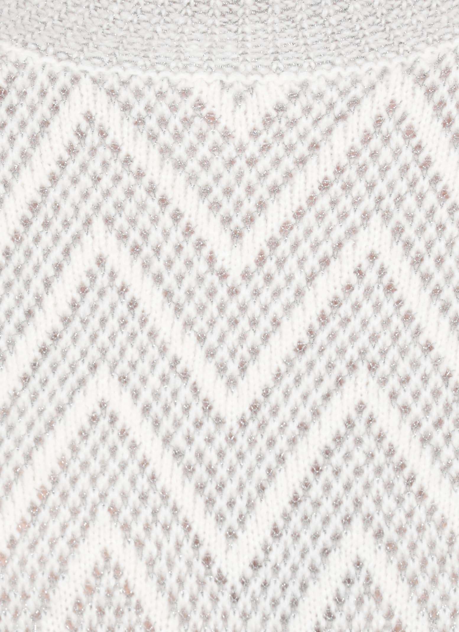 Peserico Knit Sweater Chevron Pattern In Gray