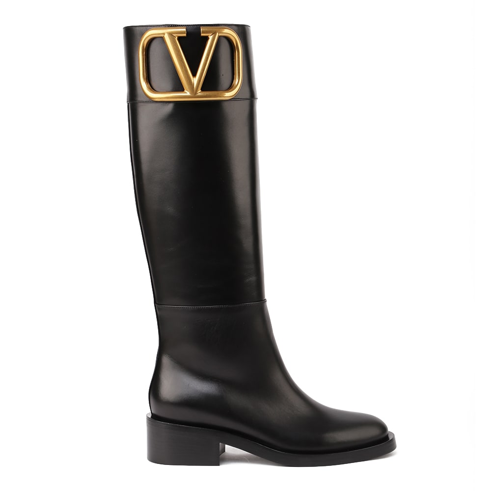 Valentino Garavani Vlogo Leather Boots