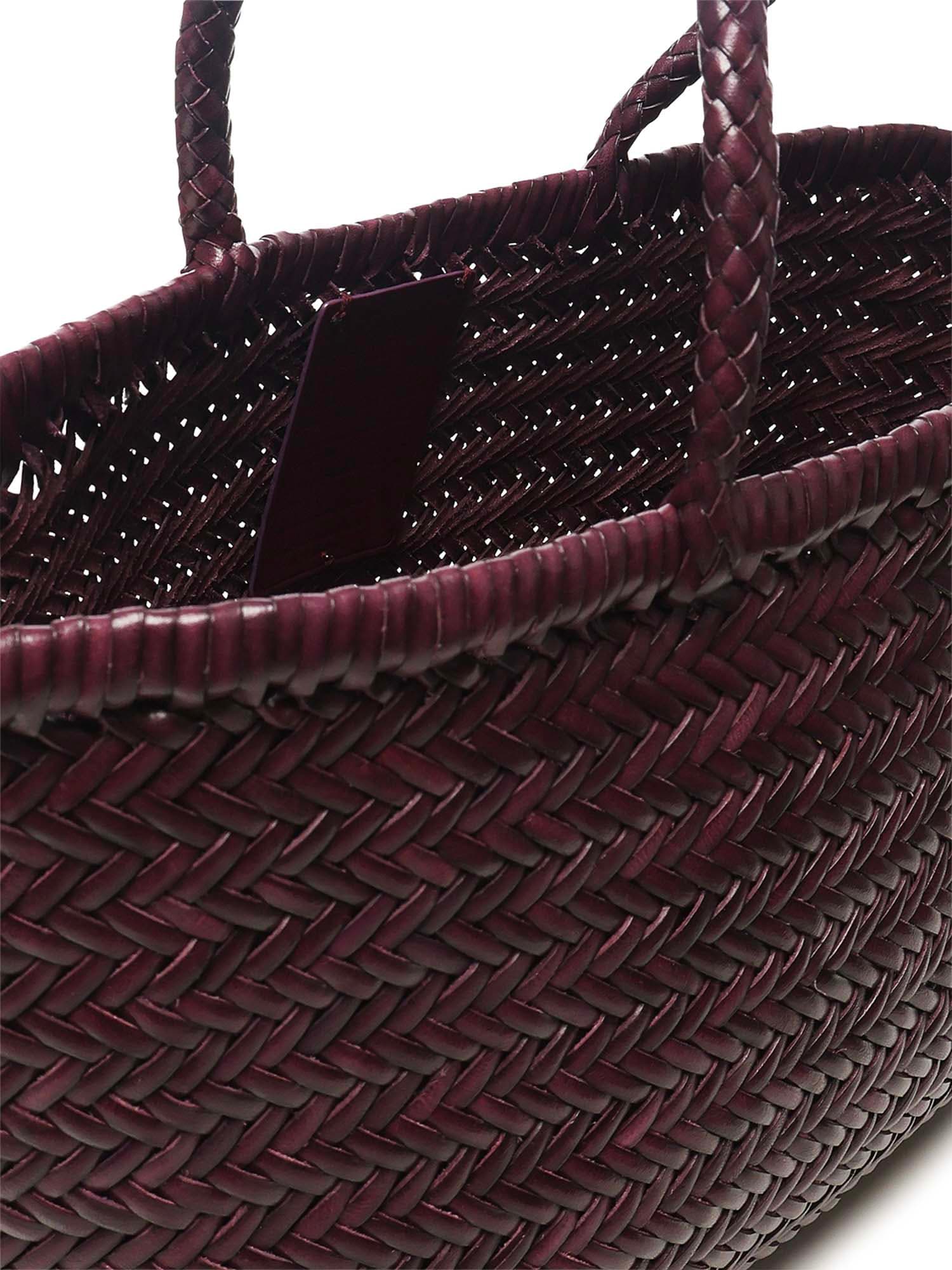 Dragon Diffusion Triple Jump Leather Tote Bag In Purple