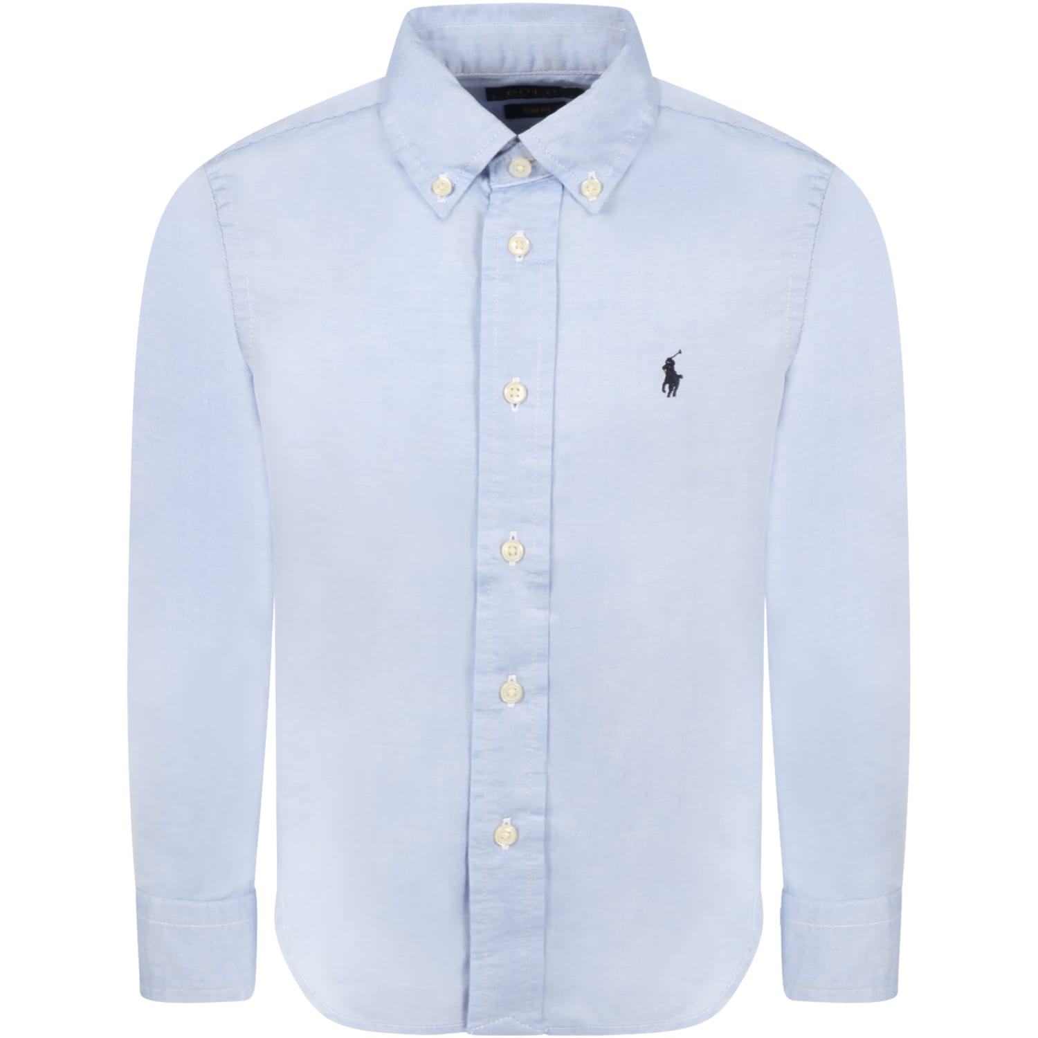 Ralph Lauren Light Blue Shirt For Boy With Pony Logo