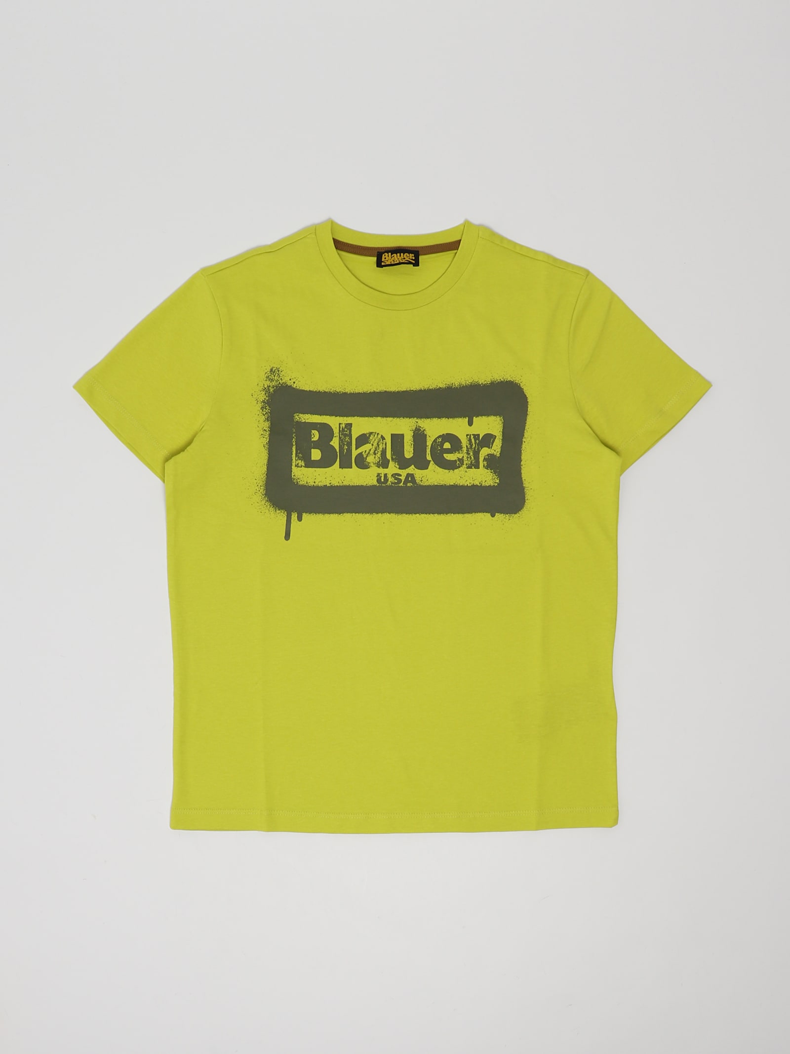 Shop Blauer T-shirt T-shirt In Lime