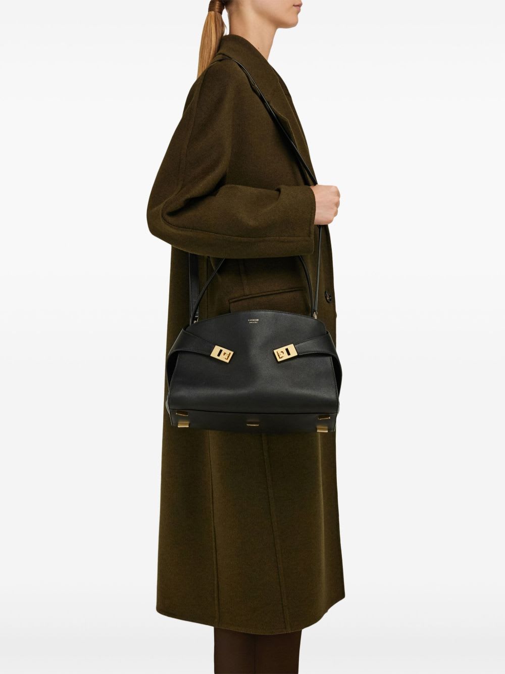 Ferragamo Leather Shoulder Bag Adaptable Strap In Multi